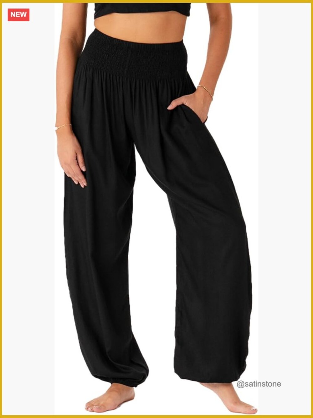 High Waisted Harem Pants with Pockets – Boho Yoga Lounge Genie Pants